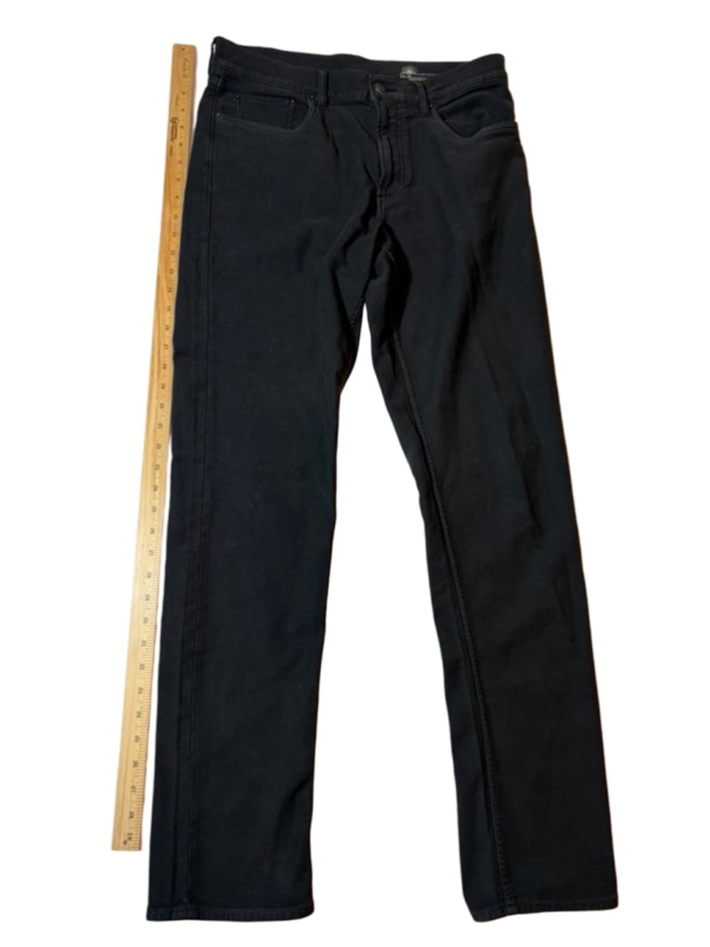Faherty Black Stretch Jeans Slim Straight Organic Cotton Blend Pants Size 32x32 - Picture 2 of 8